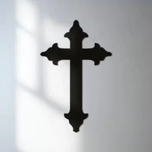 Krzyż metalowy na ścianę – klasyczna dekoracja ścienna z metalu
