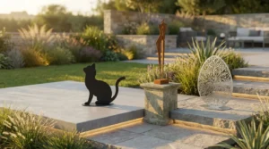 Metalowe dekoracje wolnostojące do ogrodu – przykładowe formy w aranżacji tarasu i ogrodu (corten, czarna stal, stal nierdzewna)