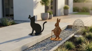 Metalowe dekoracje wolnostojące – stabilne ustawienie na tarasie i w ogrodzie oraz bezpieczny kontakt z podłożem