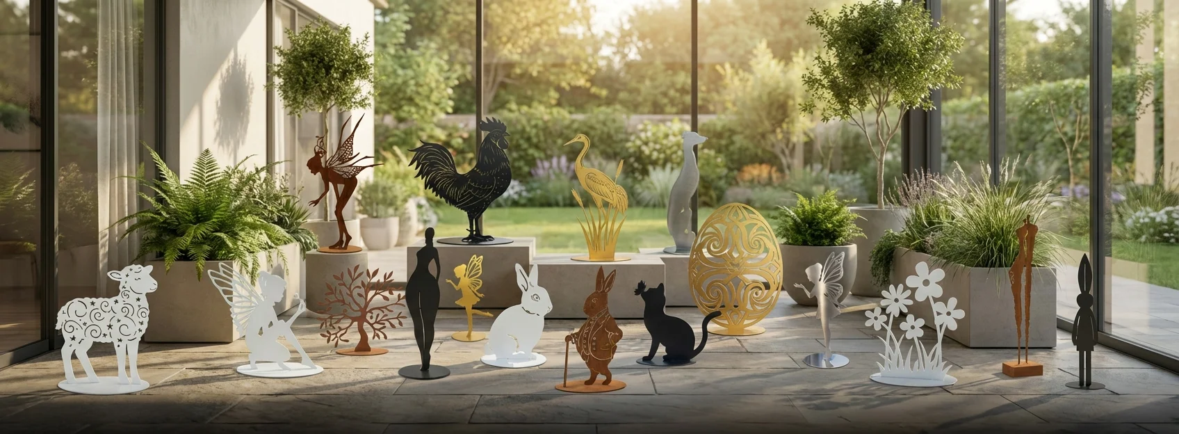 Metalowe dekoracje wolnostojące – figury i formy artystyczne do ogrodu