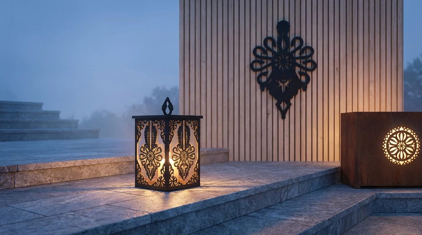 Góralskie metalowe lampiony i dekoracje – folkowy klimat w nowoczesnej przestrzeni