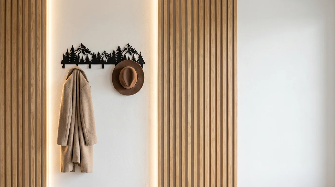 Metalowy wieszak ścienny – praktyczny detal do przedpokoju