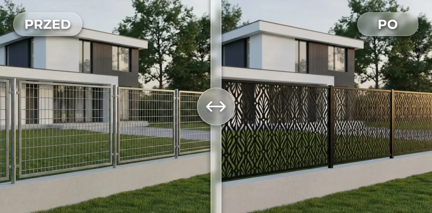 Nowoczesne panele ogrodzeniowe – efekt PRZED i PO
