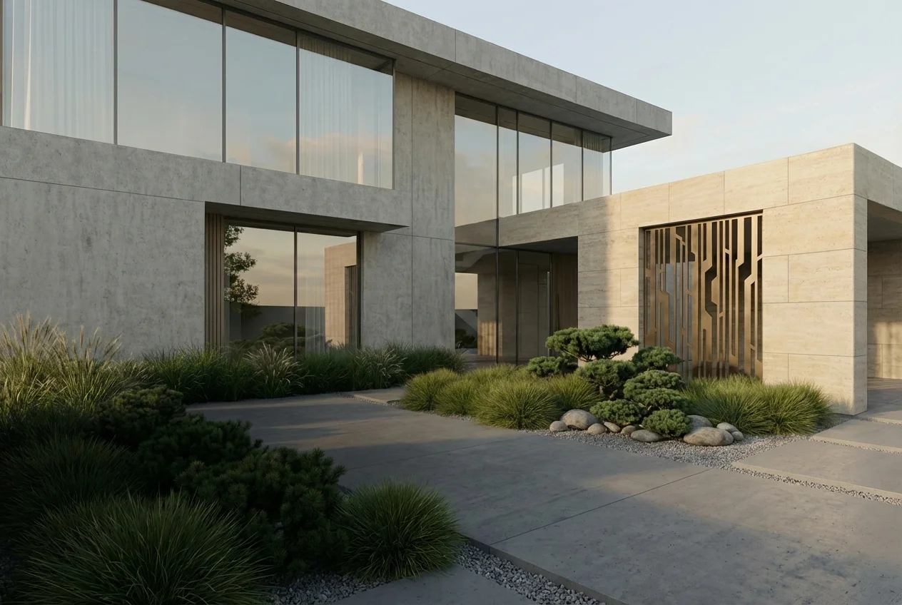 Projekt na lata – spójna architektura ogrodu z metalowymi elementami premium