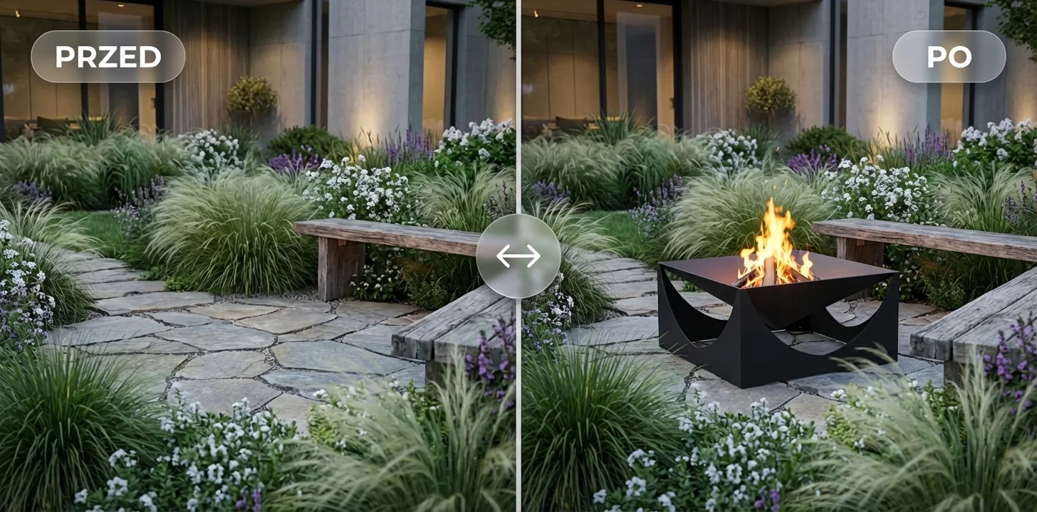 Palenisko ogrodowe – efekt PRZED i PO
