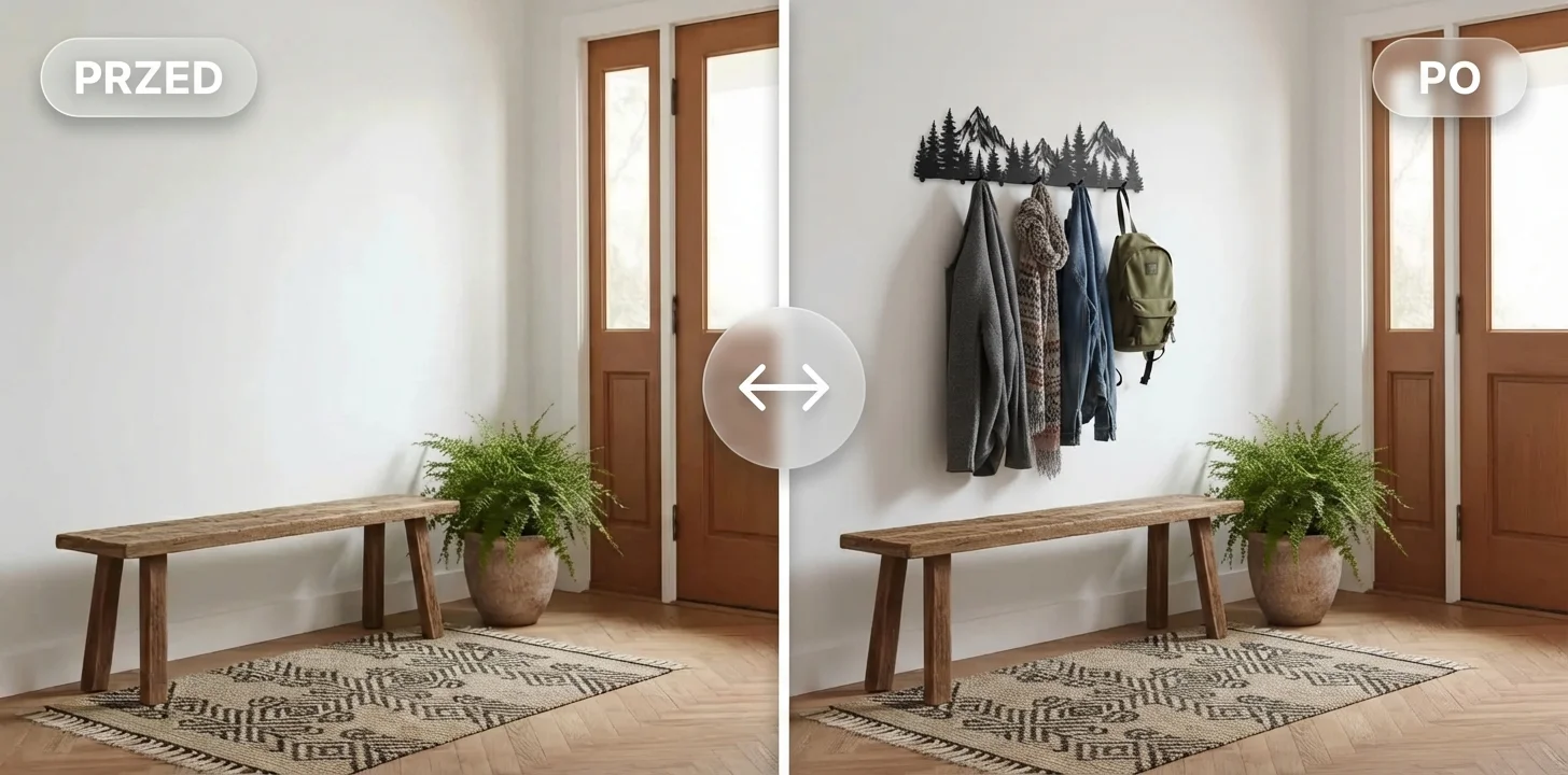 Wieszak ścienny metalowy – metamorfoza funkcjonalna: porządek i estetyka w jednym detalu