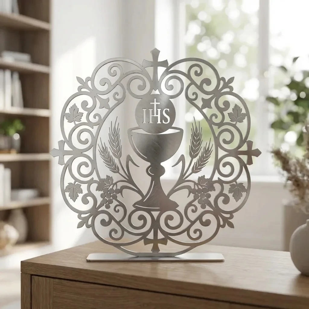Hostia i Kielich Chwały – metalowa dekoracja wolnostojąca