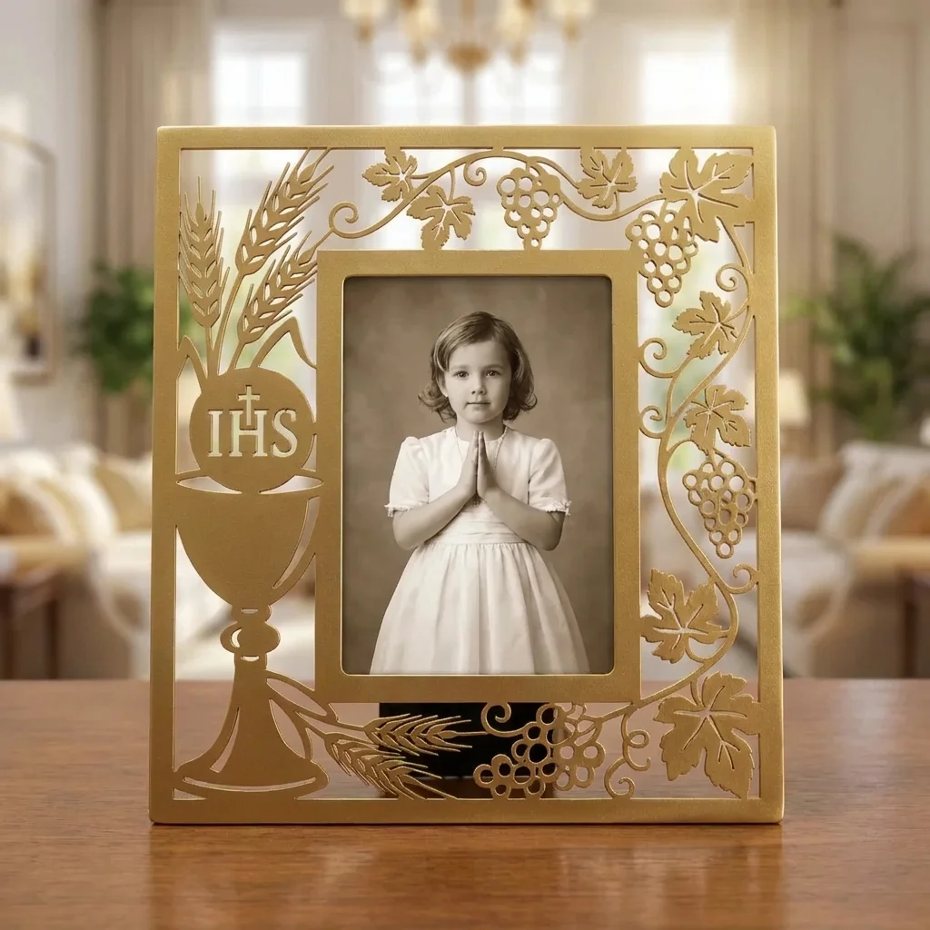 Komunijna Ramka Eucharystyczna – metalowa dekoracja wolnostojąca