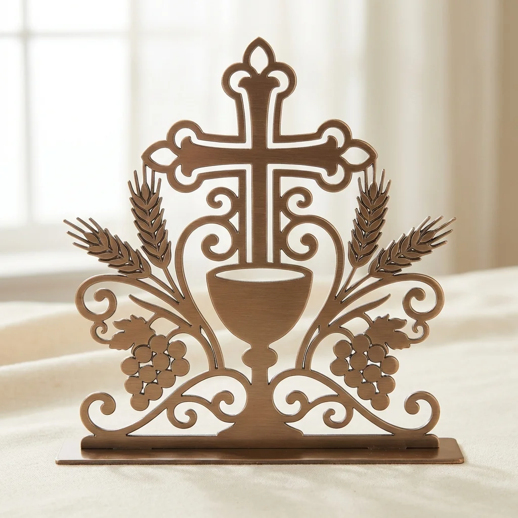 Krzyż Eucharystyczny – metalowa dekoracja wolnostojąca