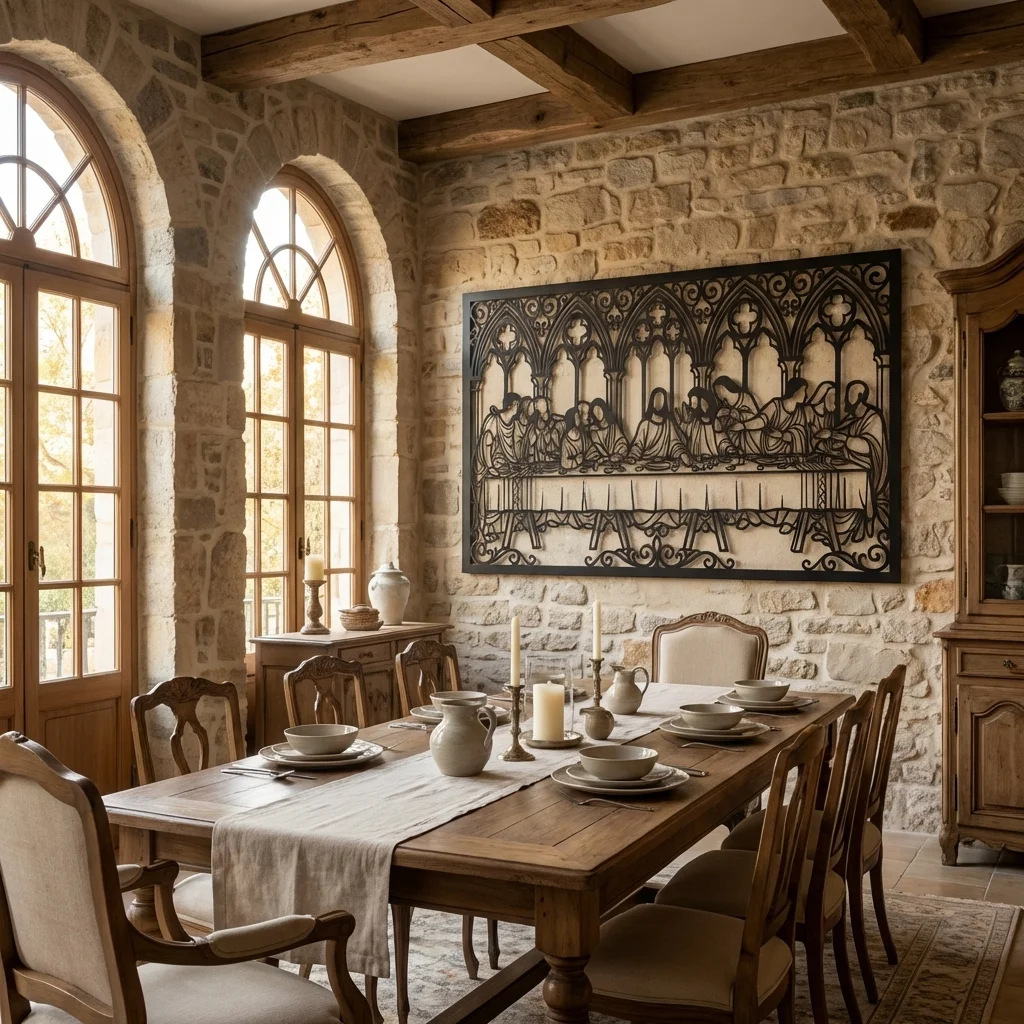 Ostatnia Wieczerza Gotycka – metalowa dekoracja ścienna