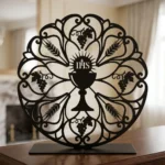 Rozeta Eucharystyczna IHS – metalowa dekoracja wolnostojąca