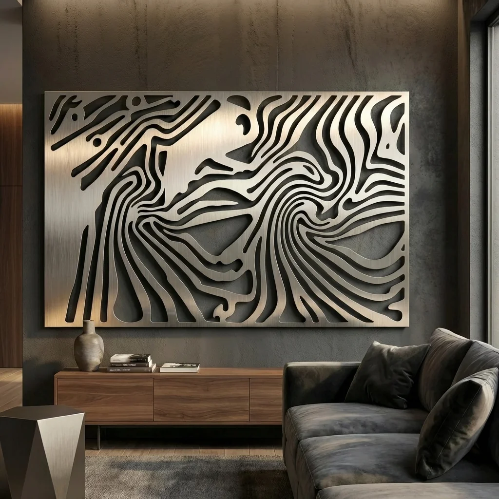 Woodflow Panorama – metalowa dekoracja ścienna