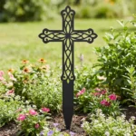 Krzyż Ogrodowy Klasyczny – metalowa dekoracja sakralna do ogrodu