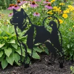 Akita Inu v3 metalowa dekoracja ogrodowa do wbicia w ziemię