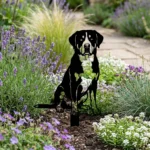 Greater Swiss Mountain Dog v3 metalowa dekoracja ogrodowa do wbicia w ziemię