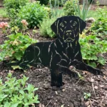 Labrador Retriever metalowa dekoracja ogrodowa do wbicia w ziemię