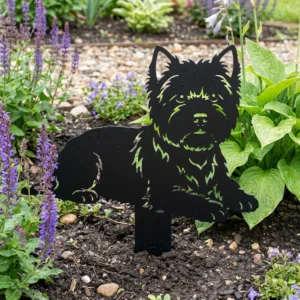 West Highland Terrier metalowa dekoracja ogrodowa do wbicia w ziemię