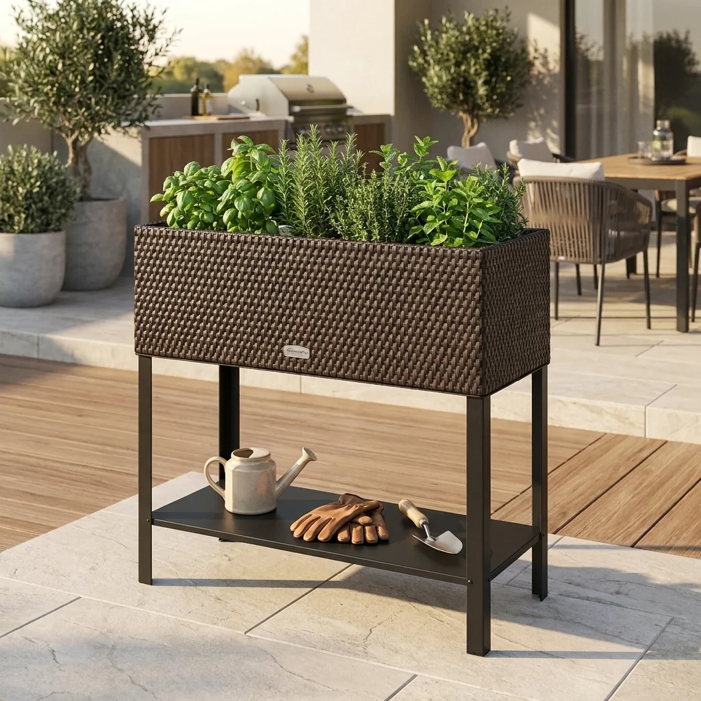 Ziołownik donica na zioła 95x40x30 cm RD18 na taras i balkon