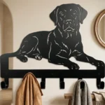 Wieszak ścienny Labrador Retriever metalowy z haczykami do przedpokoju