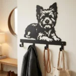 Wieszak ścienny Yorkshire Terrier metalowy z haczykami do przedpokoju