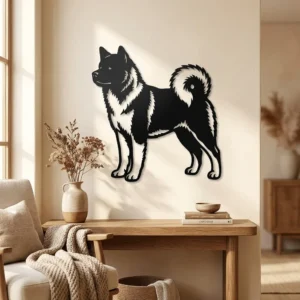 Akita Inu - metalowa dekoracja ścienna model 5 jako ozdoba na ścianie