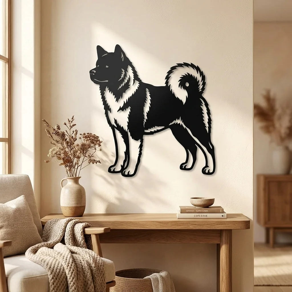 Akita Inu - metalowa dekoracja ścienna model 5 jako ozdoba na ścianie