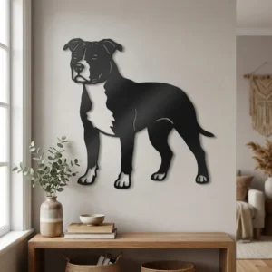 Amstaff - metalowa dekoracja ścienna model 2 jako ozdoba do wnętrza