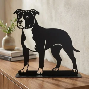 Amstaff metalowa dekoracja wolnostojąca model 2