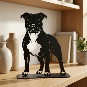 Amstaff metalowa dekoracja wolnostojąca model 4