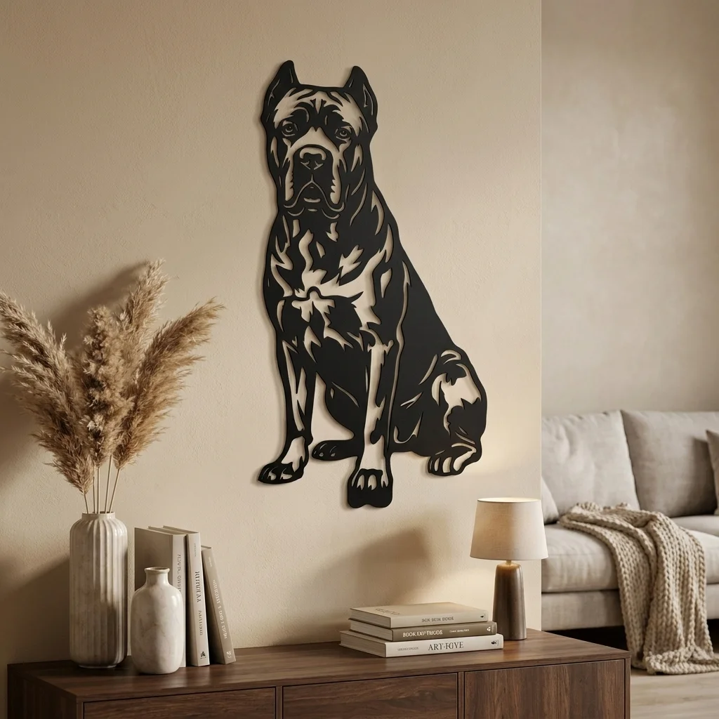 Cane Corso - metalowa dekoracja ścienna model 5 jako ozdoba na ścianie