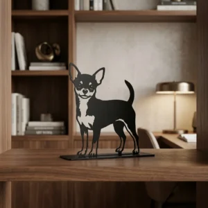 Chihuahua metalowa dekoracja wolnostojąca model 2