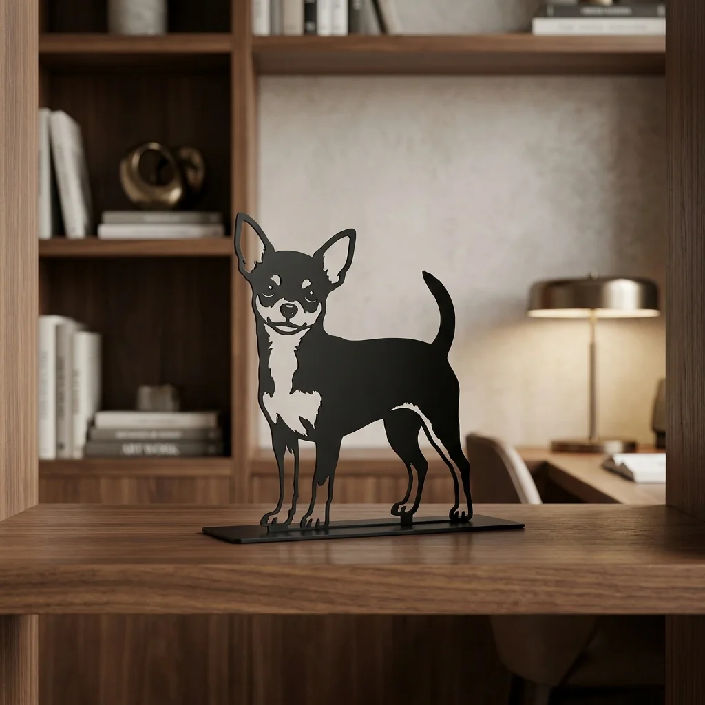 Chihuahua metalowa dekoracja wolnostojąca model 2
