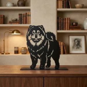 Chow Chow metalowa dekoracja wolnostojąca