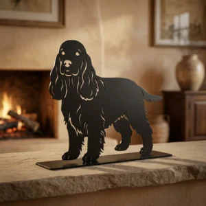 Cocker Spaniel metalowa dekoracja wolnostojąca model 2