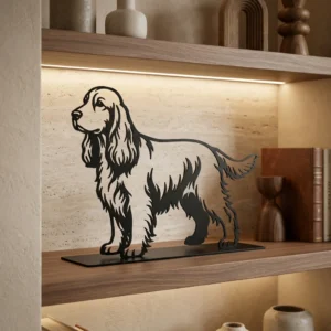 Cocker Spaniel metalowa dekoracja wolnostojąca model 4