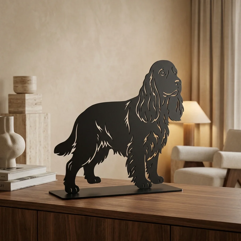 Cocker Spaniel metalowa dekoracja wolnostojąca