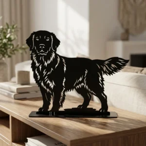 Golden Retriever metalowa dekoracja wolnostojąca model 2