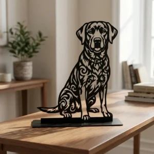 Labrador Retriever metalowa dekoracja wolnostojąca model 2