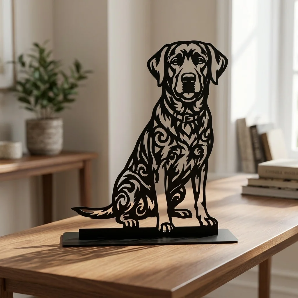 Labrador Retriever metalowa dekoracja wolnostojąca model 2
