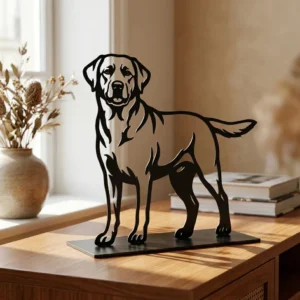 Labrador Retriever metalowa dekoracja wolnostojąca model 3