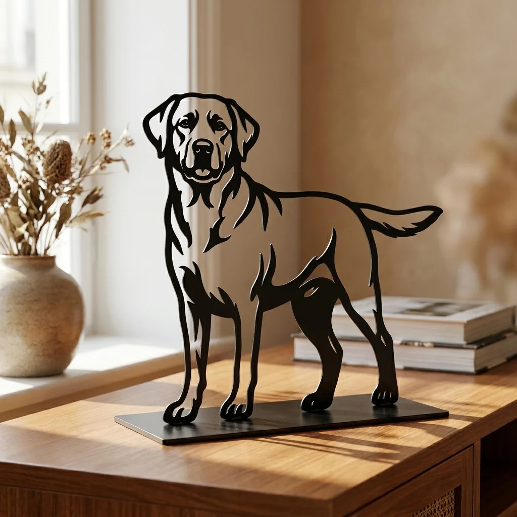 Labrador Retriever metalowa dekoracja wolnostojąca model 3