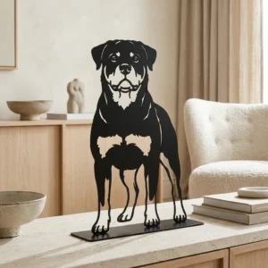 Rottweiler metalowa dekoracja wolnostojąca model 2