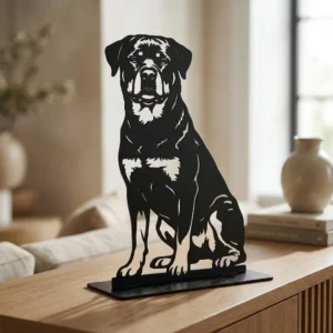 Rottweiler metalowa dekoracja wolnostojąca model 4