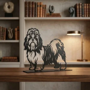 Shih Tzu metalowa dekoracja wolnostojąca model 2