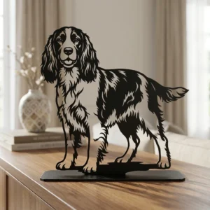 Springer Spaniel angielski metalowa dekoracja wolnostojąca model 2