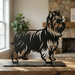 Yorkshire Terrier metalowa dekoracja wolnostojąca model 2