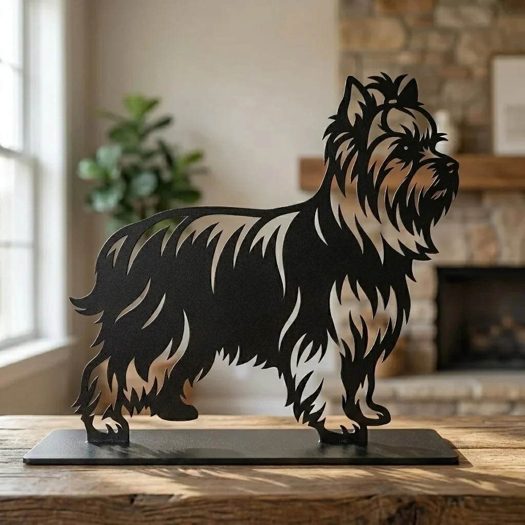 Yorkshire Terrier metalowa dekoracja wolnostojąca model 2