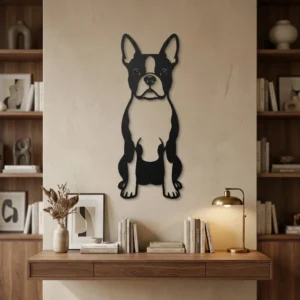 Boston Terrier - metalowa dekoracja ścienna