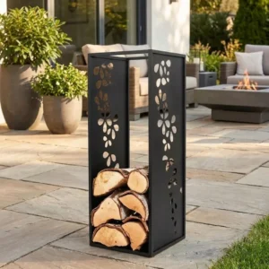 Botaniczny Rytm metalowy stojak na drewno 90 × 30 × 30 cm