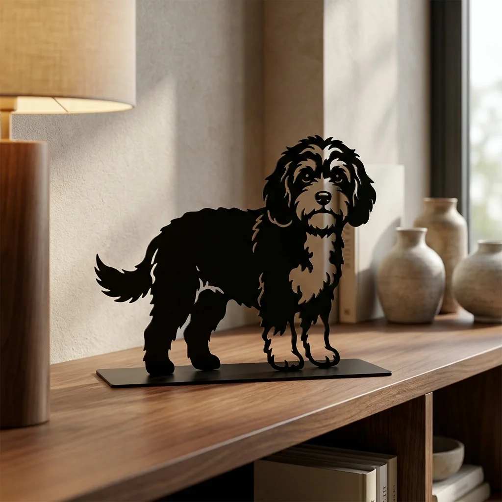 Cavapoo metalowa dekoracja wolnostojąca